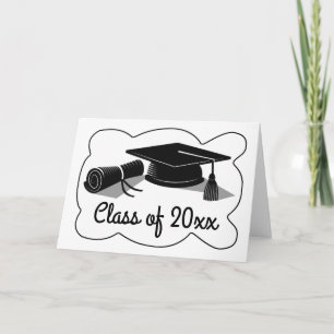 Graduation Cap and Diploma Card