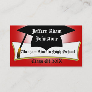Graduation Cap And Diploma Graduate's Custom Card