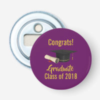Graduation Cap and Diploma on Purple Class of 20XX