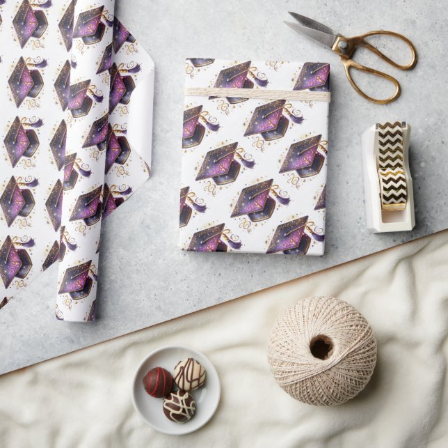 Graduation Cap and Diploma Wrapping Paper (Crafts)
