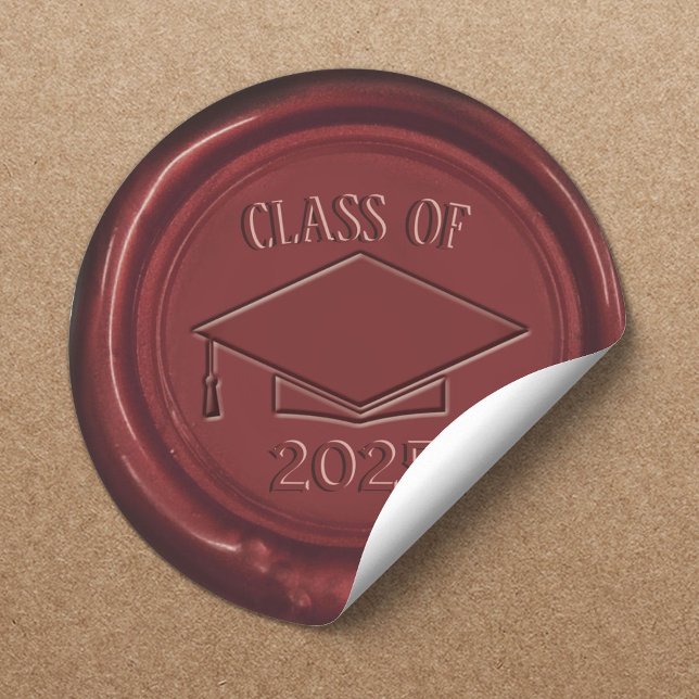 Graduation Cap Class of 2025 Red Wax Seal (Creator Uploaded)