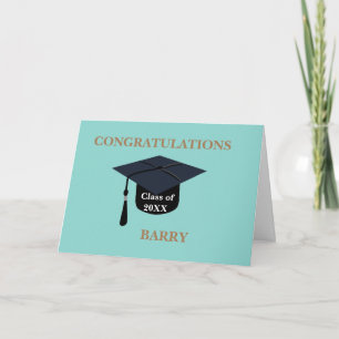 GRADUATION CAP CLASS OF CARD