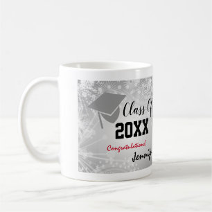 Graduation Cap, Class Year 20XX party Silver Coffee Mug