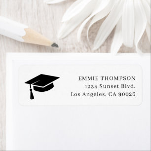 Graduation Cap Classic Return Address Label