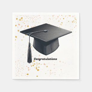 Graduation Cap Congratulations Paper Napkins