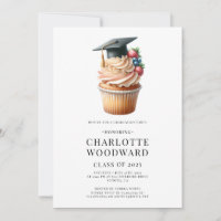 Graduation Cap Cupcake illustration Grad Party