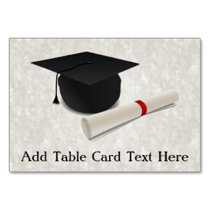 Graduation Cap Diploma Customisable Table Number