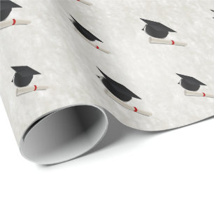 Graduation Cap Diploma Customisable Wrapping Paper