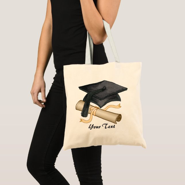Graduation Cap Diploma tote bag (Front (Product))