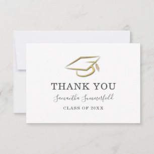 Graduation Cap Graduate Personalised 2022 Thank You Card