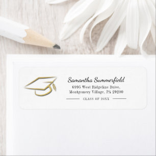 Graduation Cap Graduate Return Address Label
