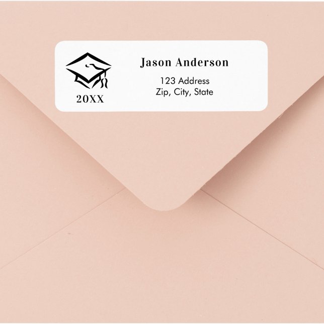 Graduation cap graduate return address label (Creator Uploaded)