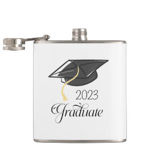 Graduation Cap Graduate Year Graduation Gift  Hip Flask