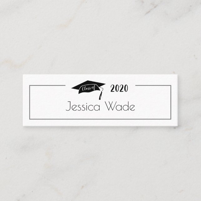 Graduation Cap Name Card Class of 2021 (Front)