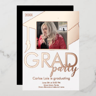 Graduation Cap Party Photo Pressed