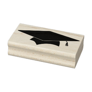 Graduation Cap Rubber Stamp