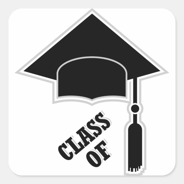 Graduation Cap Square Sticker (Front)