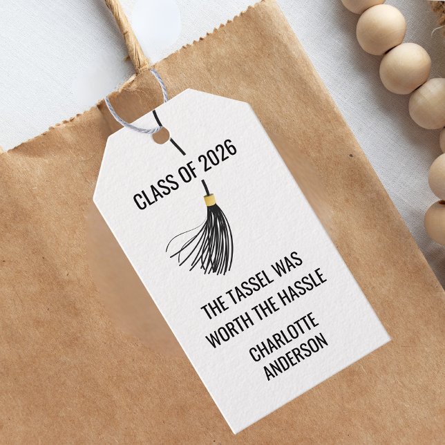 Graduation Cap Tassel Paper Gift Tags (Creator Uploaded)