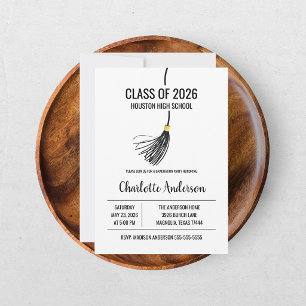 Graduation Cap Tassel Photo Invitation