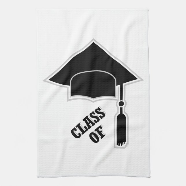 Graduation Cap Tea Towel (Vertical)