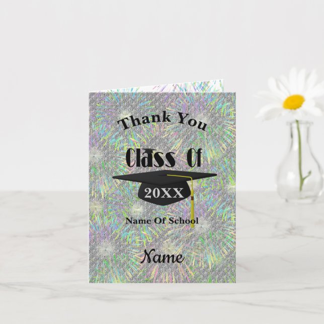 Graduation Cap Thank You Card (Small Plant)