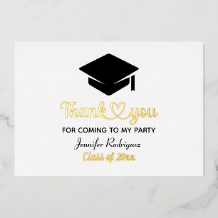 Graduation Cap Thank You For Coming To My Party