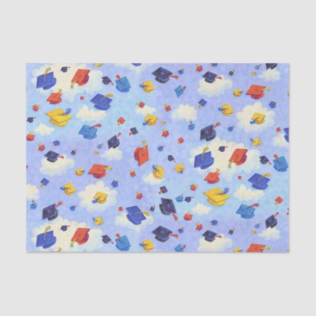 Graduation Cap Toss Tissue Paper (Front)