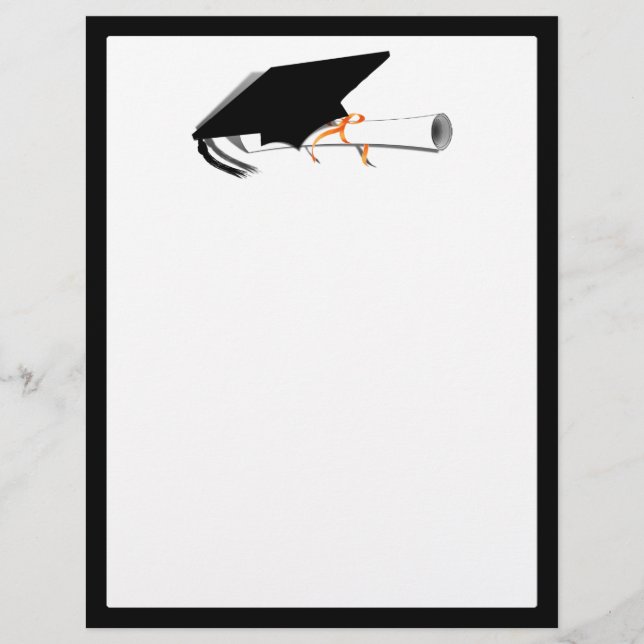 Graduation Cap With Diploma Flyer (Front)