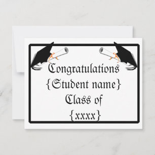 Graduation Cap with Diploma Invitation