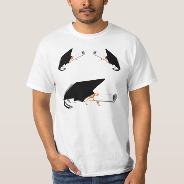 Graduation Cap With Diploma T-Shirt (Front)