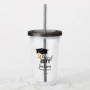 Graduation Cap with Tassel Class of 2024  Acrylic Tumbler