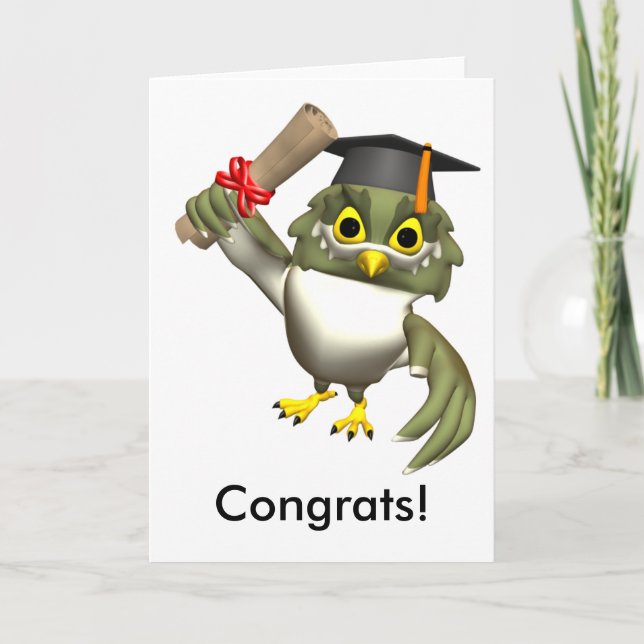 Graduation Card and Matching Postage Stamp (Front)