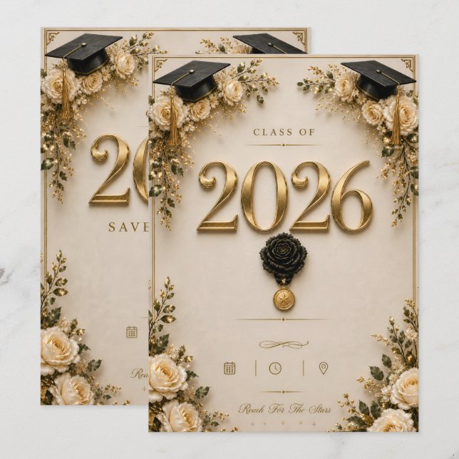 Graduation Card Class of 2026 Save the Date (Front/Back)