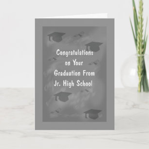 Graduation Card for Jr. High School Slate Design