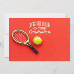 Graduation card for tennis player 