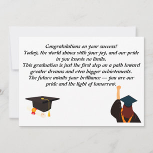  Graduation Card   Inspirational Quote   Class of 