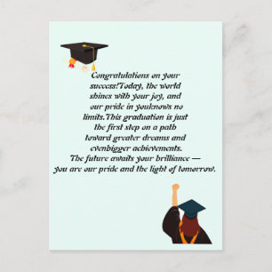  Graduation Card   Inspirational Quote   Class of 