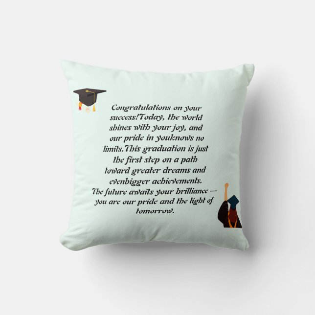  Graduation Card | Inspirational Quote | Class of  Cushion (Front)