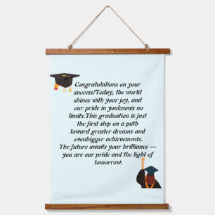   Graduation Card   Inspirational Quote   Class of Hanging Tapestry