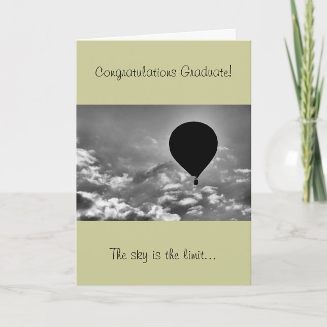 Graduation Card with Hot Air Balloon (Front)