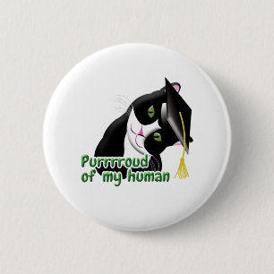 Graduation Cat 6 Cm Round Badge