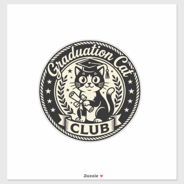 Graduation Cat Funny Cat Graphic - Graduation Cat  (Sheet)
