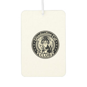 Graduation Cat Funny Cat Graphic - Graduation Cat Car Air Freshener