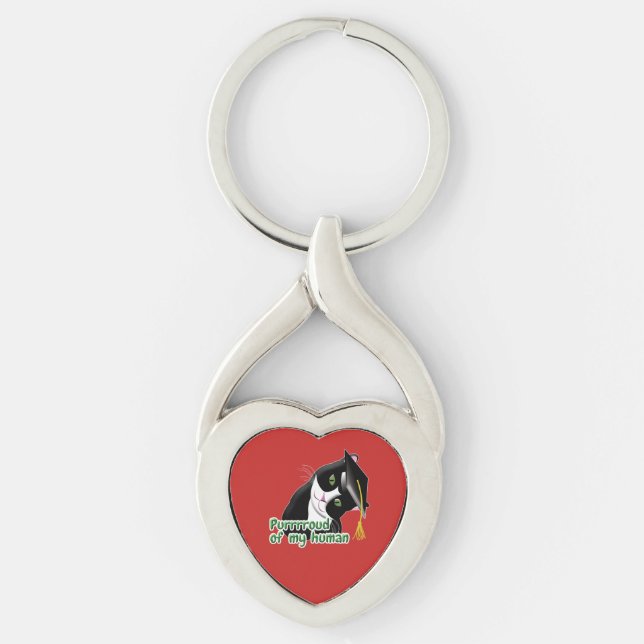 Graduation Cat Key Ring (Front)