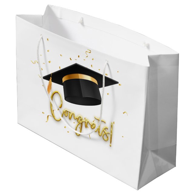 Graduation Celebration Collection Large Gift Bag (Back Angled)