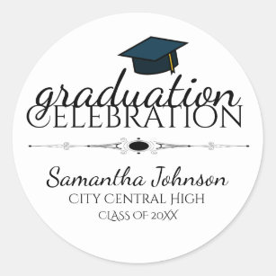 Graduation Celebration Custom Sticker Template