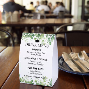 Graduation Celebration Drink Menu Classic