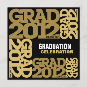 Graduation Celebration Invitation 2012 Gold 4