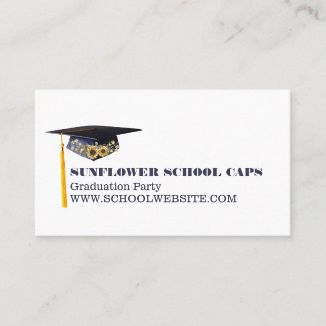 Graduation Celebration Party Cap Business Card (Front)