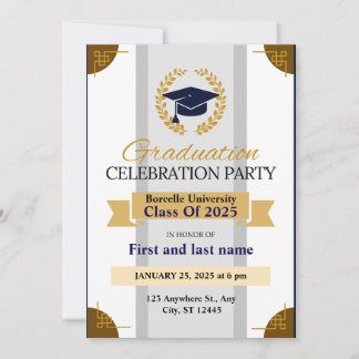 GRADUATION CELEBRATION PARTY INVITATION